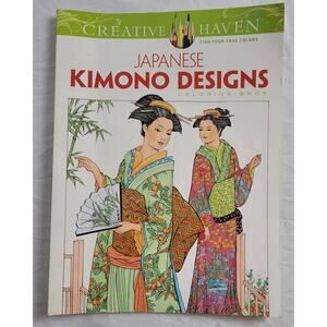 Creative Haven Japanese Kimono Designs Coloring Book